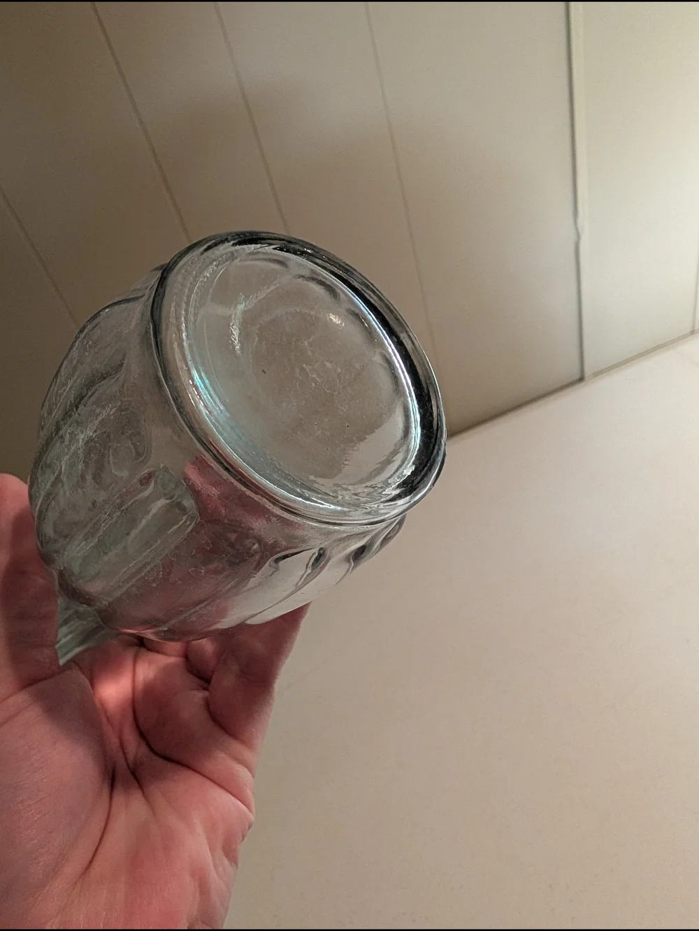 Clear Glass Bud Vase - Elegant Ribbed Design